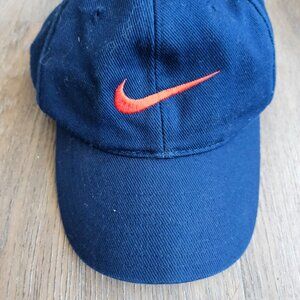 Vintage 90s Nike White Tag Swoosh Snapback Hat Navy Blue Green Underbill Taiwan